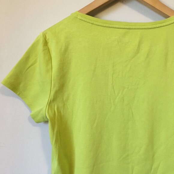 Made in Canada Ellen Tracy Pima Cotton Lush Lime Tee - Picture 5 of 13